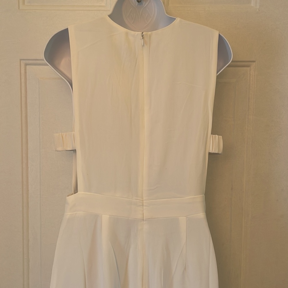 NWT Sugar Lips White Good Vibes V-neck Wide Leg Jumpsuit SZ  L - Picture 7 of 10